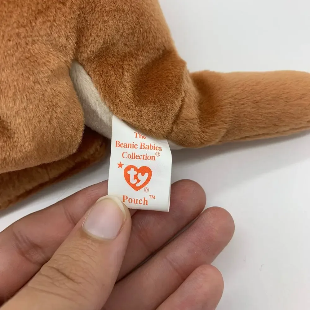 TY Beanie Baby Pouch The Kangaroo 1996 Vintage NWT P.E. Pellets Retired Small